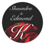"Crimson Rose Bouquet" - Names/Initial [b] stickers