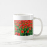Crimson tulips flowers coffee mug