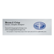 Crisp Graphic Design Skinny Business Card