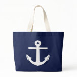 Crisp Nautical Anchor Jumbo Beach Bag