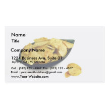 Crisps In The Bowl On The White Background Business Card