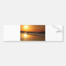 Crispy Sun Reflection at Sunset Bumper Sticker