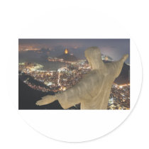 Cristo Redentor Round Sticker