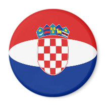 Croatia Fisheye Flag Magnet
