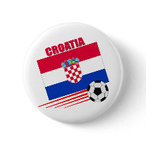 Croatia Soccer Team Button