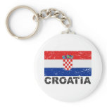 Croatia Vintage Flag keychains