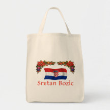 Croatian Sretan Bozic (Merry Christmas) Tote Bag