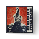Crochet Freedom - button
