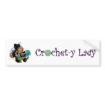 Crochet-y Lady Bumper Sticker bumper stickers