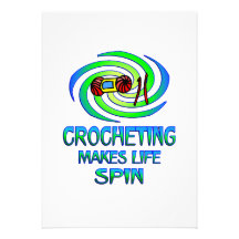 Crocheting Spins Custom Announcements