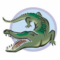 Crocodile/Alligator Circle Design Photo Cutout