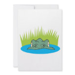 crocodile head in the water invitations