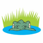 crocodile head in the water photo sculptures