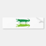 Crocodile Reflection (Green) Bumper Sticker