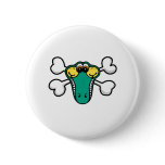 Crocodile Skull and Crossbones buttons