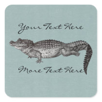 Crocodile Square Stickers