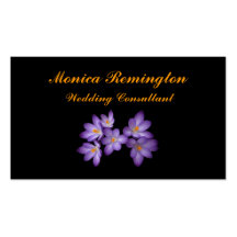 Crocus Wedding Consultant Business Card Template
