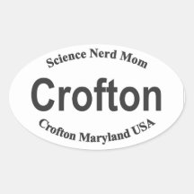 Crofton Science Nerd Mum Oval Sticker