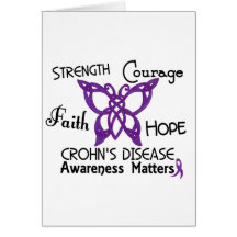 Crohn’s Disease Celtic Butterfly 3 Card