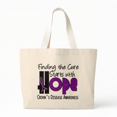 Crohn’s Disease HOPE 4 Canvas Bag by awarenessgifts