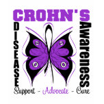 Crohn's Disease Awareness Butterfly t-shirts
