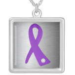 Crohn's Disease Awareness Ribbon necklaces
