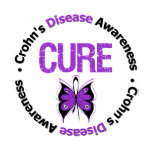 Crohns Disease Cure Butterfly Ribbon t-shirts