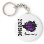Crohns Disease Fight Like A Girl 14.3 keychains