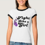Crohn's Disease Fight Like A Girl Motto t-shirts