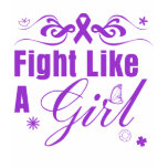 Crohn's Disease Fight Like A Girl Ornate t-shirts