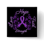Crohn's Disease Hope Motto Butterfly buttons