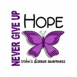 Crohn's Disease Never Give Up Hope Butterfly 4.1 t-shirts