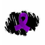 Crohn's Disease Purple Ribbon With Scribble t-shirts