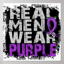 Crohn's Disease Real Men Wear Purple Posters