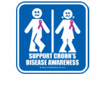 Crohn's Disease Restroom Sign t-shirts
