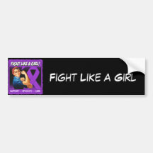 Crohn's Disease Rosie Riveter Fight Like A Girl Bumper Stickers