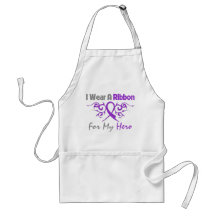 Crohn's Disease Tribal Deco Ribbon Hero Aprons