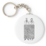 Crooked Leg Optical Illusion keychains