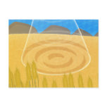 Crop Circles UFO postcards