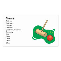 Croquet Club And Ball Business Card Templates