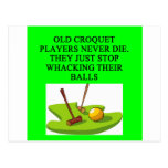 CROQUET player joke Postcard