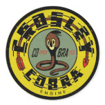 Crosley Cobra Engine distressed vintage sign repro stickers