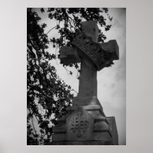 Cross and crown print