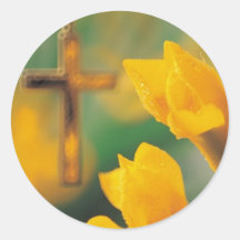 Cross and Daffodils Sticker