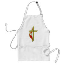 CROSS AND FLAME APRON