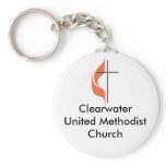 Cross and flame, ClearwaterUnited MethodistChurch Key Chain