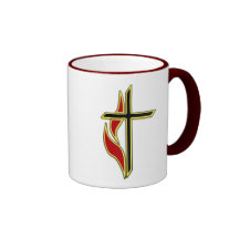 CROSS AND FLAME COFFEE MUG
