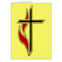 CROSS AND FLAME GREETING CARDS