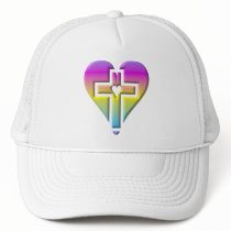 Cross and hearts #5 ( 3-D pastel ) Hat