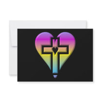 Cross and hearts #5 ( 3-D pastel ) Custom Announcement